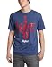 DTA SECURED BY ROGUE STATUS Men's Love Hate Tee, Denim Heather/Red/White, X-Large