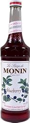 Monin Flavored Syrup, Blueberry, 33.8-Ounce Plastic Bottles (Pack of 4)