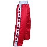 Thai boxing Trouser muay thai kick boxing Trousers kickboxing Martial Arts Contact Satin Red Medium