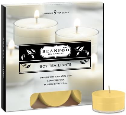 Beanpod Candles Banana Cream, Tea Light, 9-count