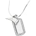 LogoArt New England Patriots Sterling Silver Dog Tag