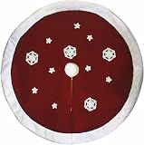 48 Christmas Tree Skirt with handmade decoration, Christmas Decoration