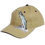 FISHHEAD GEAR FISHING VELCRO KHAKI HAT CAP TROUT FISH # salt water fishing gear Cyber Monday Sale