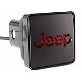 Bully (CR-007J) Black Square Hitch Cover with Jeep Logo