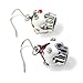 Silver Cupcake Charm Dangle Earrings Fashion