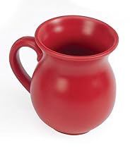 Chantal Ceramic 15-Ounce Tulip Mug, Semi-Gloss Red, Set of 2