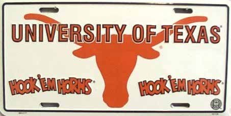 (6x12) University of Texas NCAA Tin License Plate