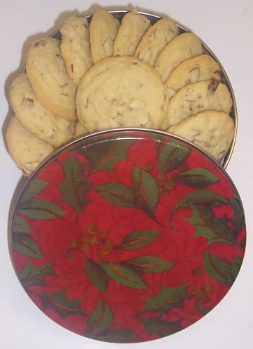 Scott's Cakes 1 lb. Almond Cookies in a Holly Tin by Almond Pound Cake