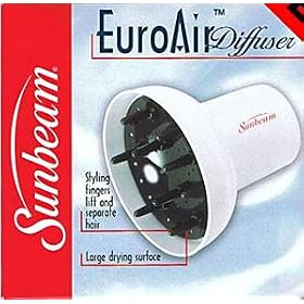 Sunbeam EuroAir Diffuser - with Styling Fingers - for most Hair Dryers