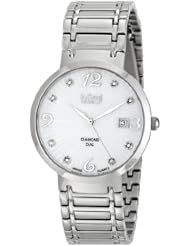 Burgi Womens BUR086SS Analog Display Swiss Quartz Silver Watch
