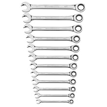 GearWrench 85597 12-Piece Metric Ratcheting Open End Wrench Set