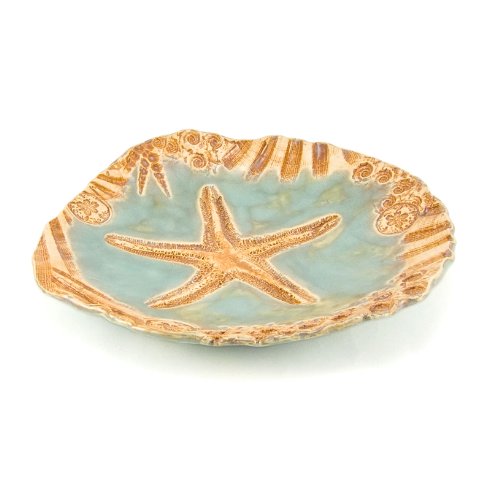 Best Cheap Dirty Dog Pottery Handmade Starfish 8.5-inch Round Dish, 1 Starfish