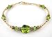 Dk. Peridot (Olivine) - August Birthstone Gold Filled Swarovski Crystal Handmade Beaded Bracelets