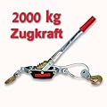 Relaxdays Handseilwinde Seilzug Seilwinde mit 2000kg Zugkraft