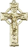 Celtic Crucifix 14Kt Large Medal