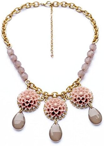 Star Pavilion New Styles Statement Fashion Elegant Resin Stone Carving Flowers Water Drop Pendant Necklaces ;Pendant 2015