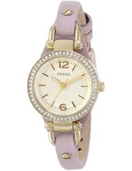 Fossil Womens ES3473 Georgia Analog Display Analog Quartz Purple Watch