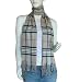 Super Soft Cashmere Feel Classic Plaid Tassel Ends Long Scarf (Beige)