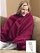 Sunbeam Raisin Royal Cuddle Up Fleece Electric Heated Warming Throw Blanket