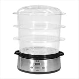 Kalorik DG-16271 800-Watt 3-Tier Food Steamer with Stainless-Steel Base