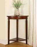 Powell Medium Mahogany Corner Accent Table