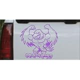 6in X 6.5in Purple -- Muscular Bald Eagle Animals Car Window Wall Laptop Decal... by Rad Dezigns