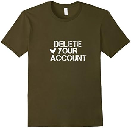 Men's Donald Trump - delete your account shirt Small Olive