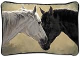 Hearts Desire Two Horses Western Decor Throw Pillow