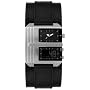 Fossil Men's JR9866 Dual Dial Black Leather Watch