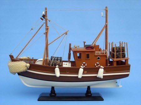 Handcrafted Nautical Decor Liquid Asset Decorative Fishing Boat, 18"