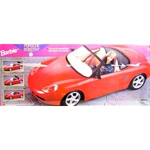 Barbie Porsche Boxster Sports Car - Motorized Convertible Top Opens Closes (1998) by 