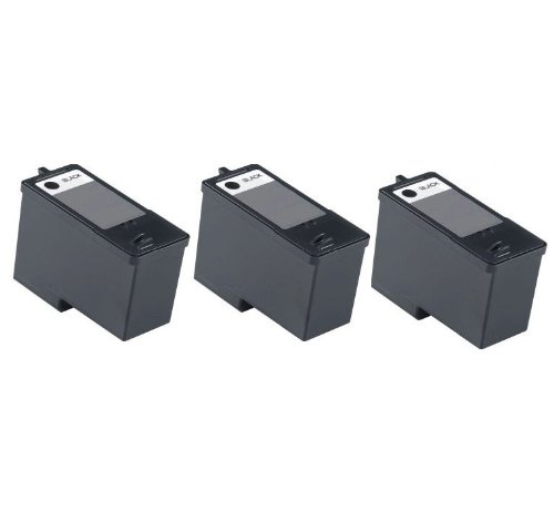 photo printer inkjet Discount 3-Pack (BLACK ONLY) Series 5 Hi-Yield Remanufactured Ink for M4640 M4646 Dell All-in-One 922 / 942 / 962 / 924 / 964 / 944 Printer