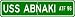 USS ABNAKI ATF 96 Street Sign - Navy Gift Ship