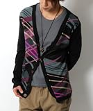 2color レトロ柄ニットカーディガン セーター 長袖