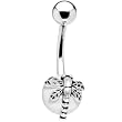 Sterling Silver Dragonfly Faux Pearl Belly Ring