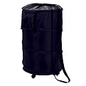 Honey-Can-Do HMP-01454 Deluxe Nylon Pop Up Clothing Hamper on Wheels Black 27 inches x 19 inches