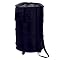 Honey-Can-Do HMP-01454 Deluxe Nylon Pop Up Clothing Hamper on Wheels Black 27 inches x 19 inches