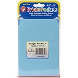 Hygloss 15630 Library Card Pockets, 3.5-Inch by 5-Inch, 30 Pages, Assorted Colors