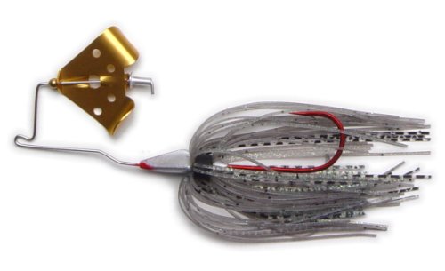 Megastrike Cavitron Buzzbait (1/8-Ounce, Gold Blade Ghost Skirt)