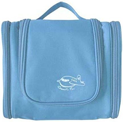 Adina Multifunctional Travel Large Capacity Portable Pensile 300D High-grade Polyester Waterproof Toiletry Bag (Sky blue)