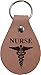 CustomGiftsNow Nurse Leather Key Chain - Great Gift for a CNA, RN, LPN Nurse, Nursing Student or Nursing Graduate