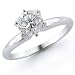 14K 1.00 Carat Round Cut Solitaire Diamond Engagement Ring (G-H ; SI1-2)
