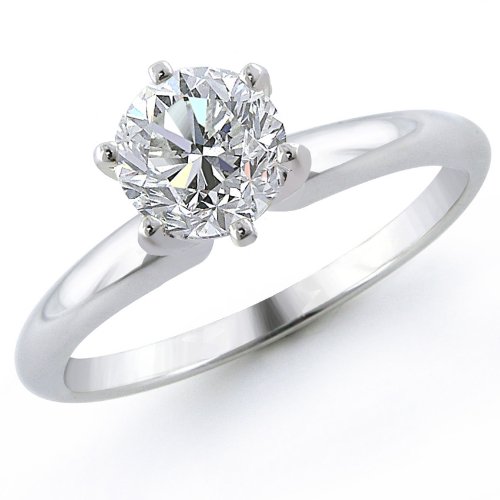 41y1wzJspWL 14K 1.25 Carat Round Cut Solitaire Diamond Engagement Ring (G H ; SI1 2)