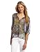Weston Wear Women's Silk Liza Dolman Sleeve Top, Blue, Medium