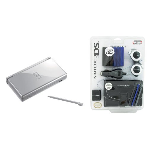 Nintendo DS Lite with Starter Kit Bundle - Metallic Silver