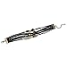 Doinshop Infinity Love Heart Pearl Friendship Antique Leather Charm Bracelet (black)