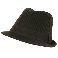 New Wool Corduroy Stingy Brim Fedora Trilby Hat Brown Large Extra Large