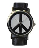 Peace Symbol Watch. Silver Tone Small Size Suitable for Girls and Women