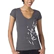 Peacock Feathers Vintage Tee - Charcoal