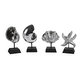 IMAX, Decorative Silver Shells - Set of 4